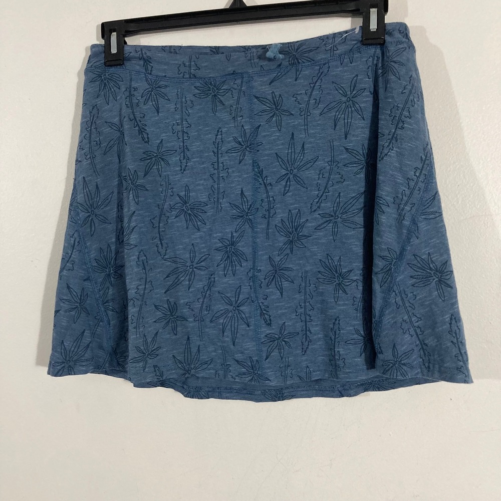 Toad&Co Seleena Skort Women L Blue Excellent Floral Leaf Print T1842801 ACTIVE